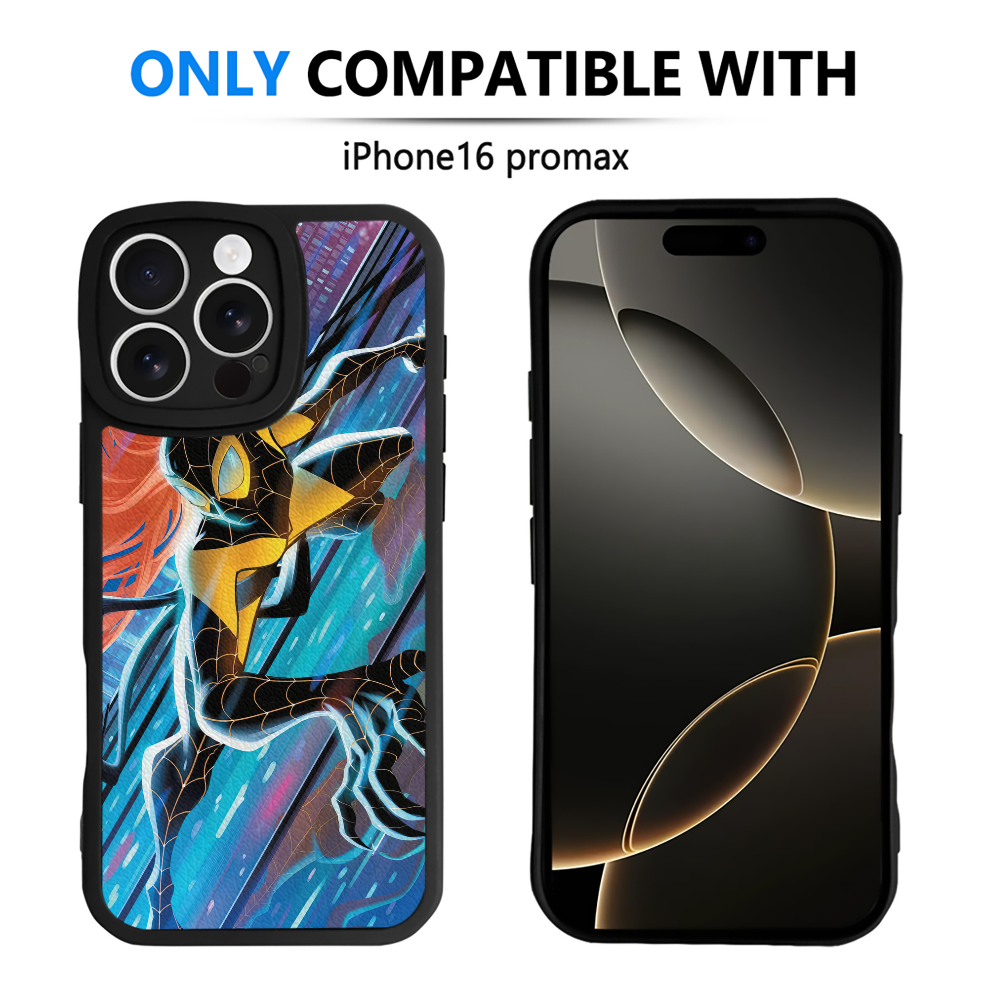 （画像用） Spider Man スパイダーマン 【iPhone 16シリーズ対応】シリコンスマホケース（レザー調） 材質：シリコン